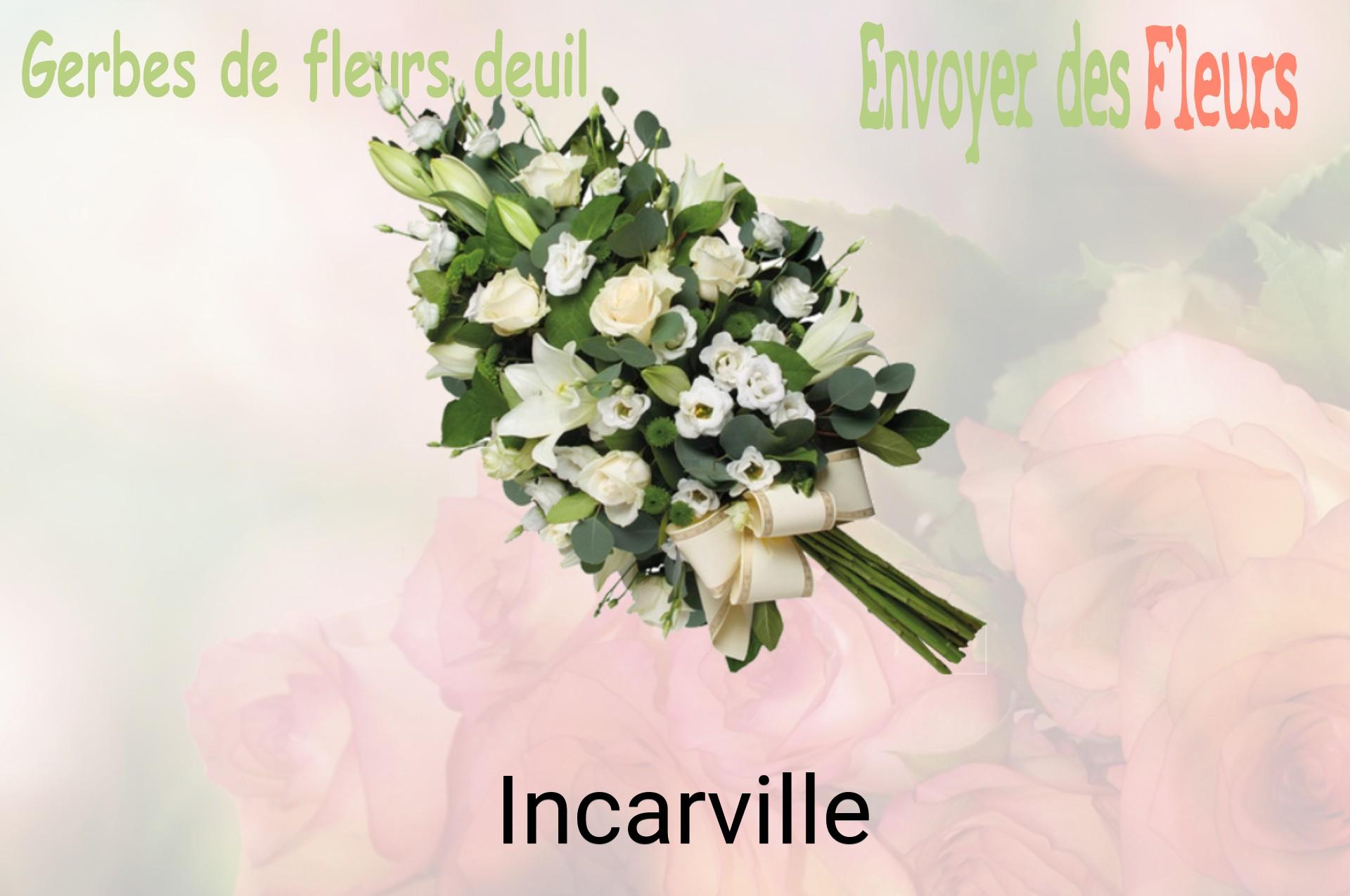 Gerbe de fleurs de deuil livrée à Incarville